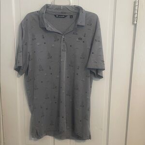 Travis Mathew Charcoal Polo Shirt